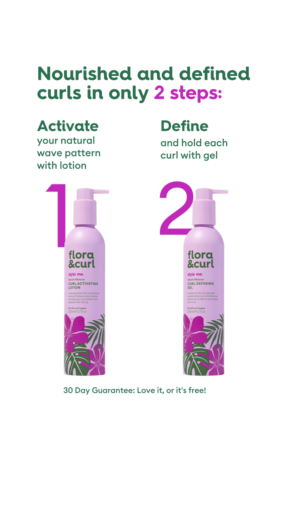 Flora & Curl Haircare Facebook ad