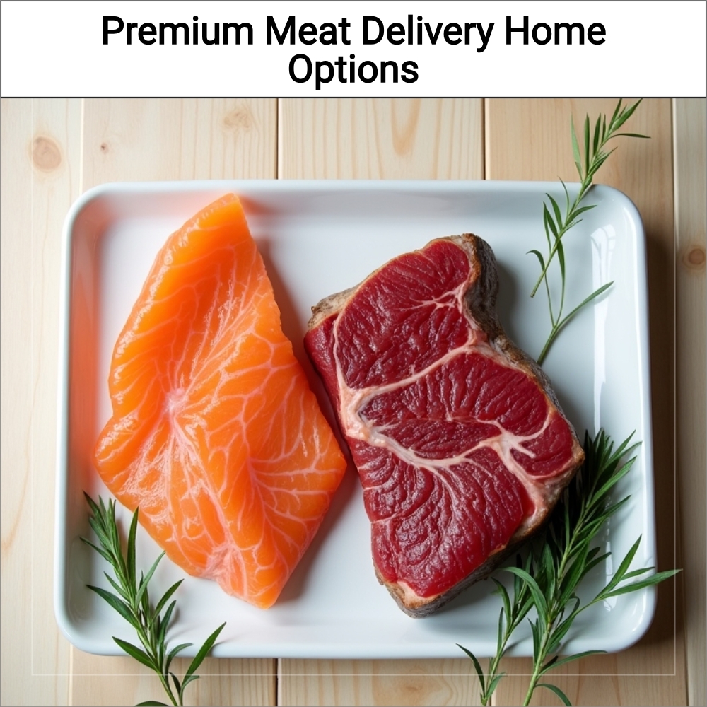 SwiftResults Here Facebook ad: Premium Meat Delivery Home Options.