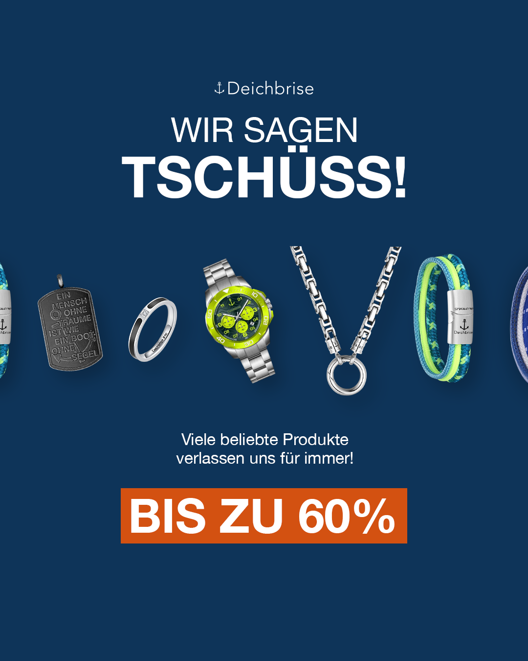 Deichbrise Facebook ad: bis zu 70% sparen