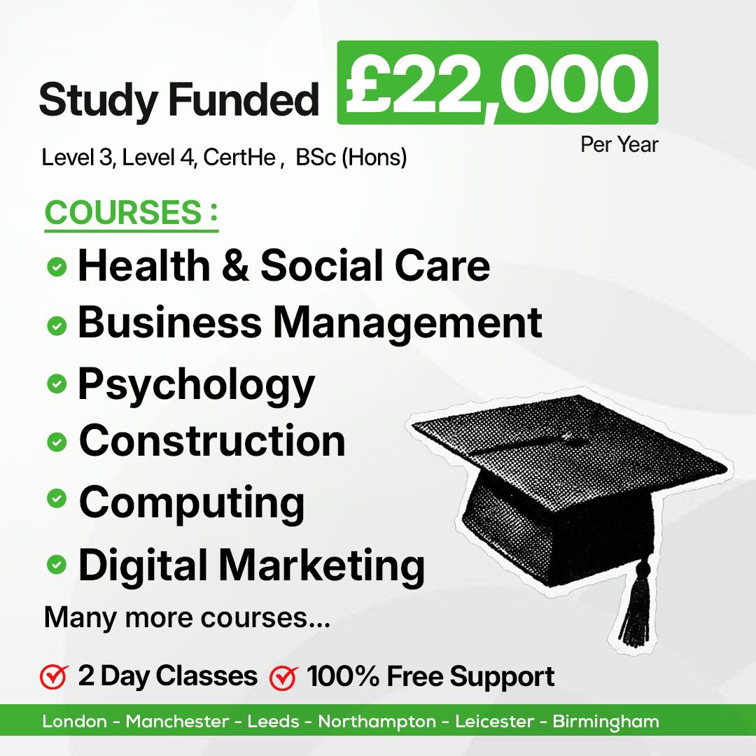 Earn UK Degree Facebook ad: Fund £24k