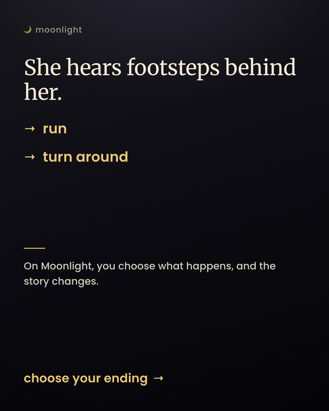 After Hours Fiction Facebook ad: Moonlight - Bite-size Stories