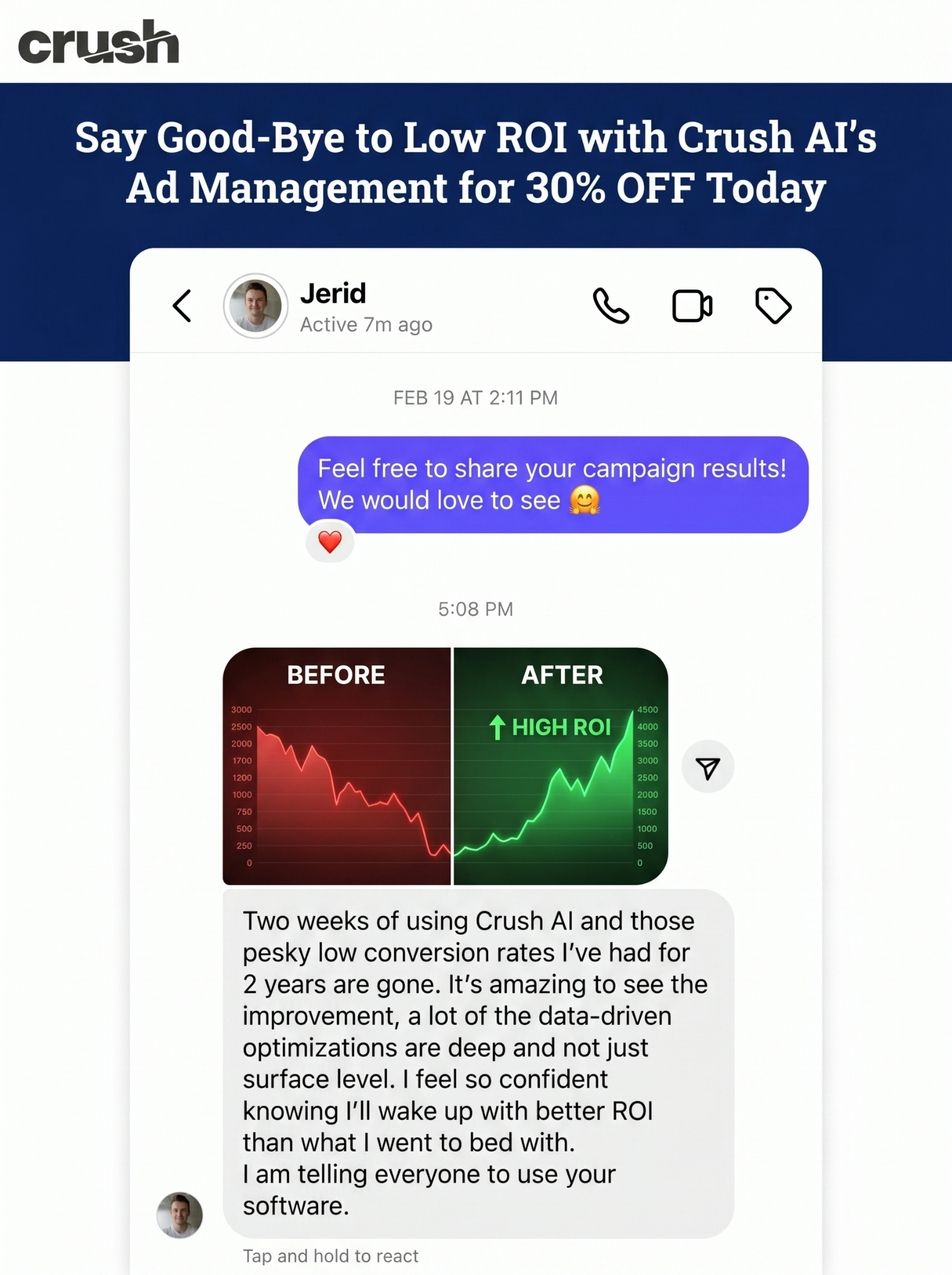 trycrush.ai Facebook ad