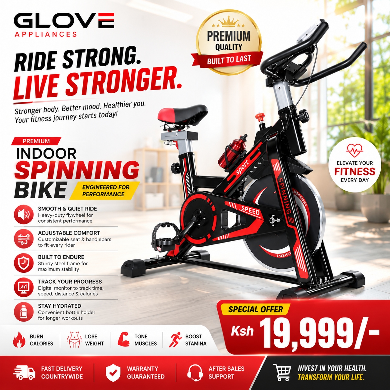 Glove Appliances Facebook ad: Transform Your Home to A Gym!
