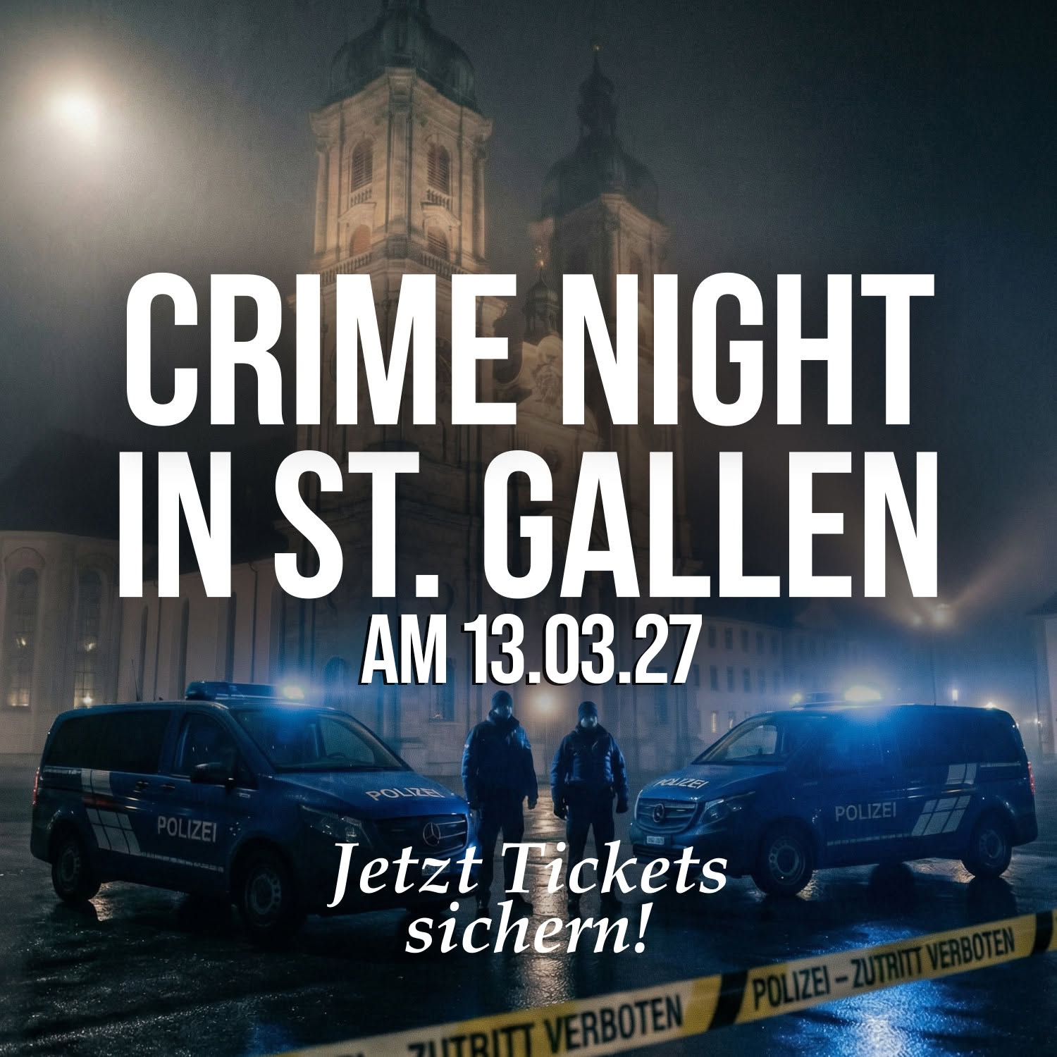 CrimeNight Events Facebook ad: True Crime Night in St. Gallen
