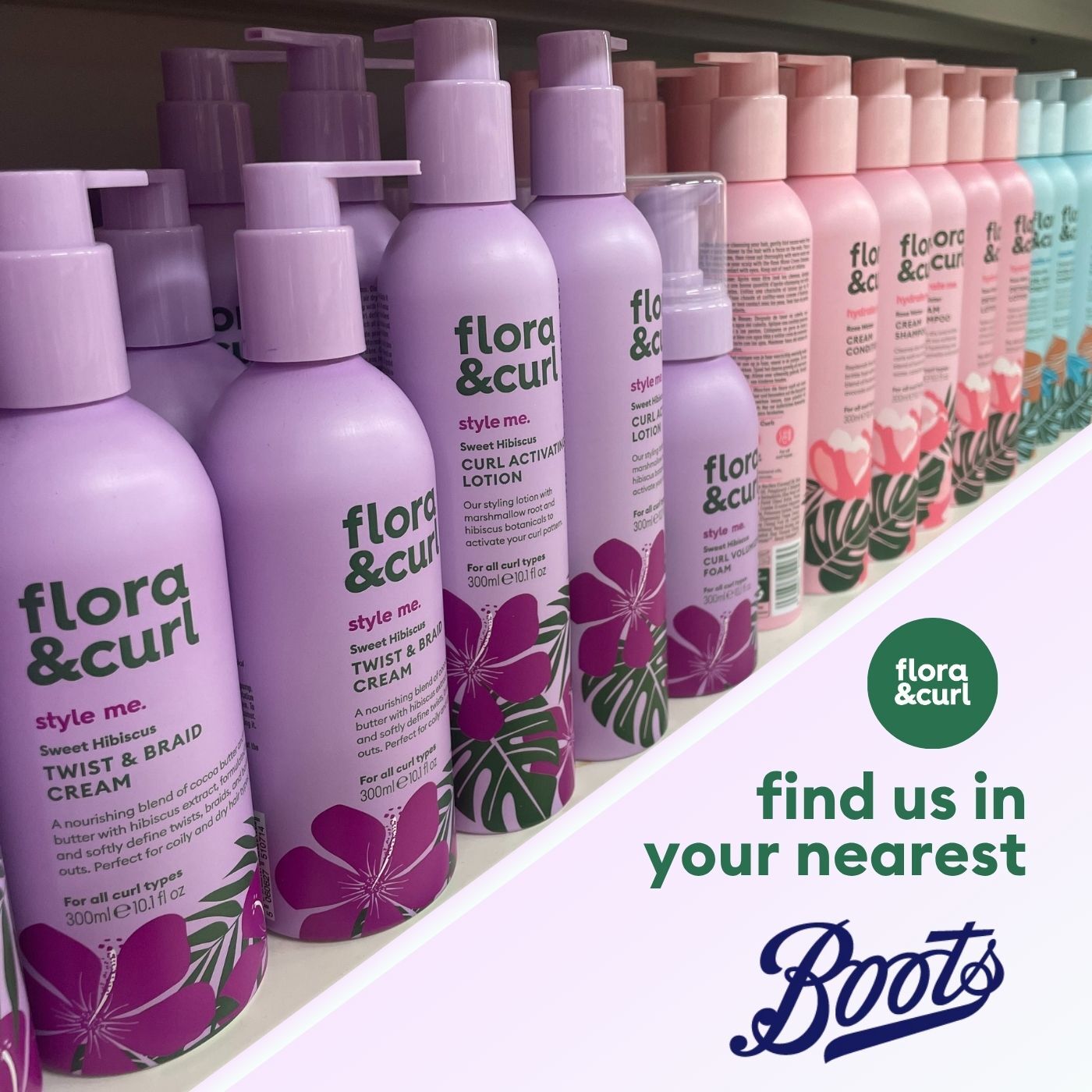 Flora & Curl Haircare Facebook ad
