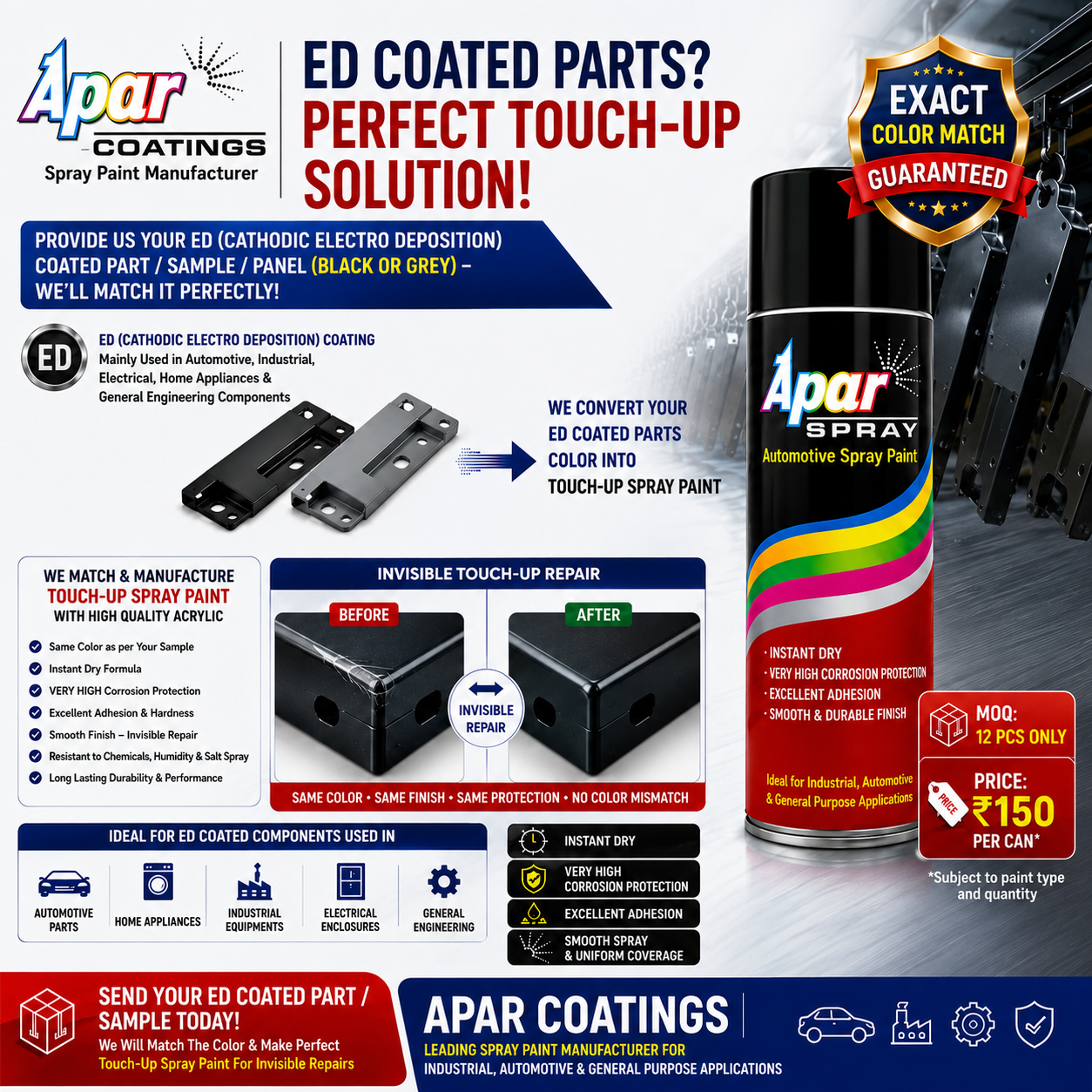 Apar Coatings Facebook ad: 4. HEAT RESISTANT SPRAY PAINT UPTO 600°C PAINTaint…