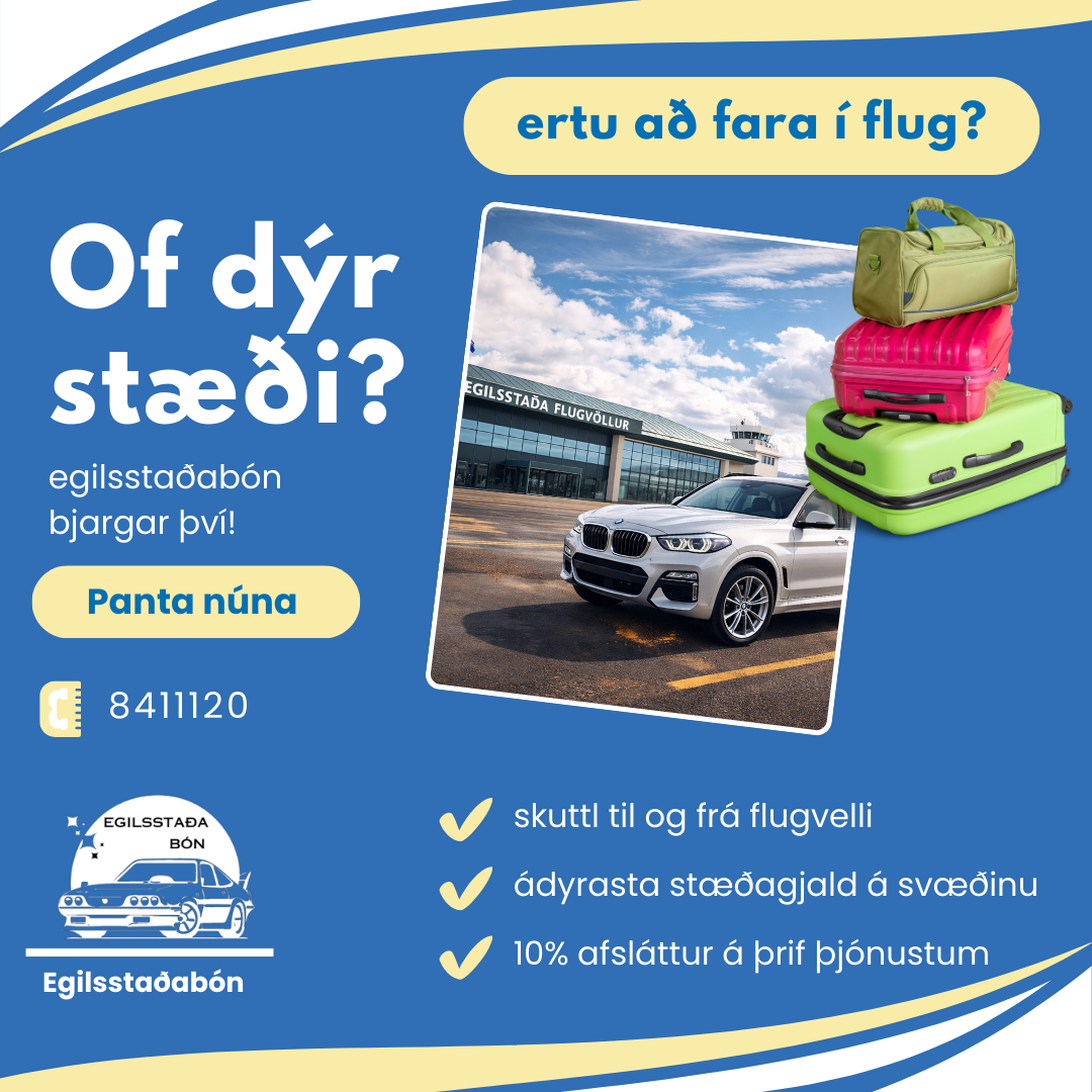 Egilsstaðabón Facebook ad from Mar 5, 2026