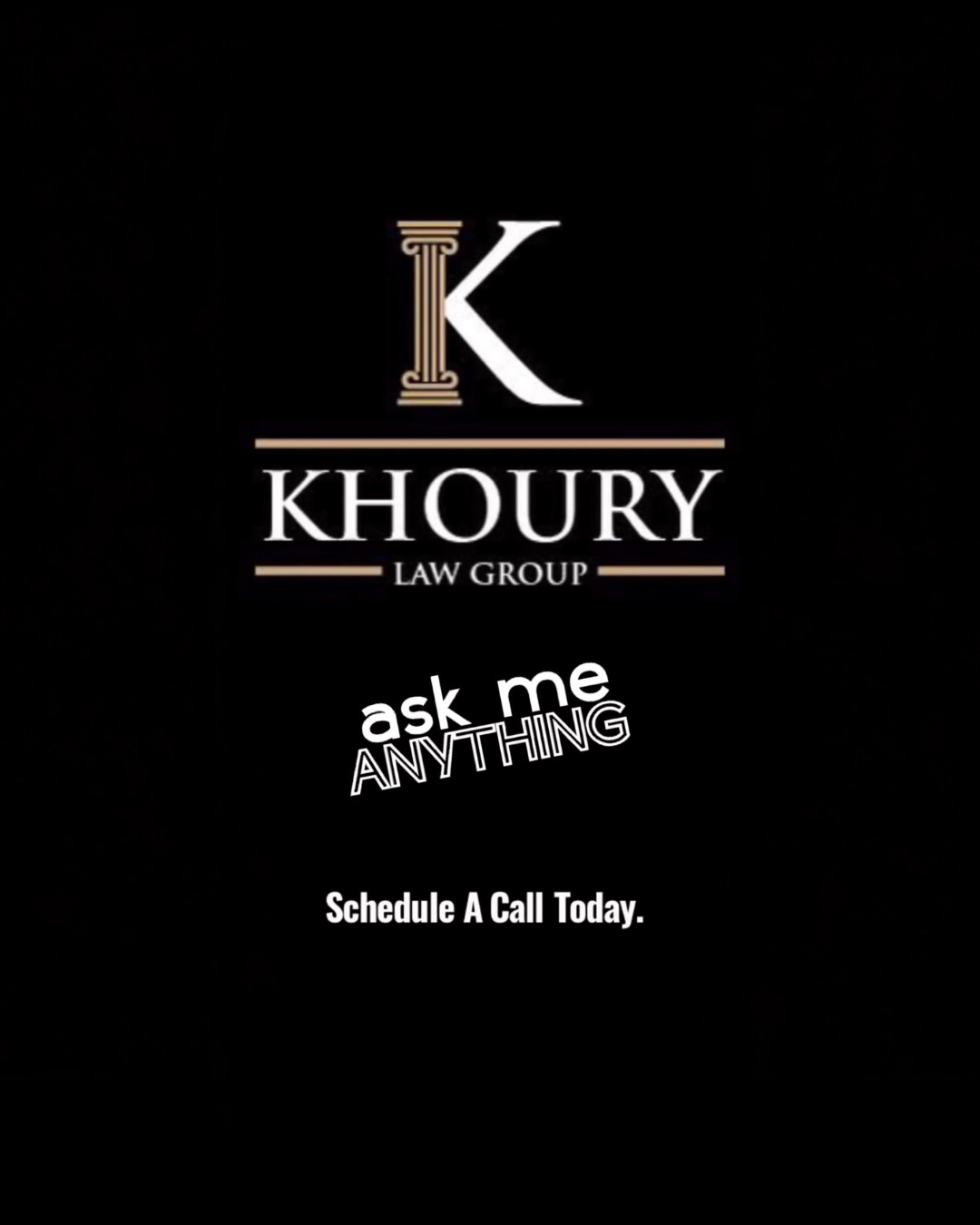 Khoury Law Group Facebook ad: Need a Lawyer?