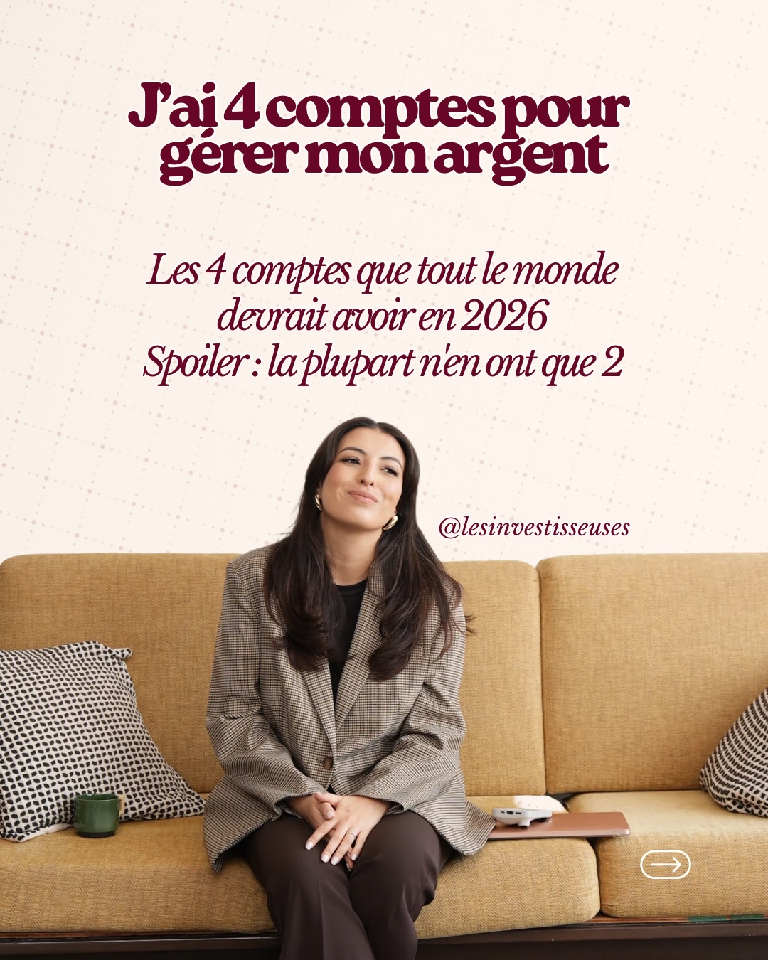 Ines Investisseuse de couleurs et expatriée Facebook ad