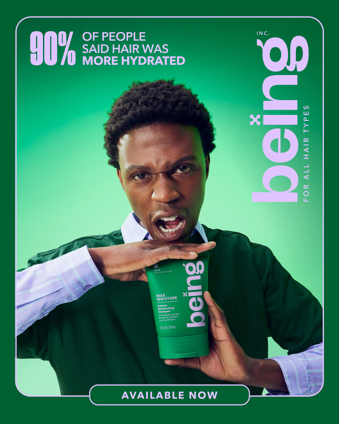Being Haircare Facebook ad