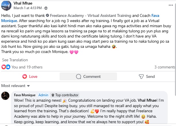 Freelance Academy PH Facebook ad