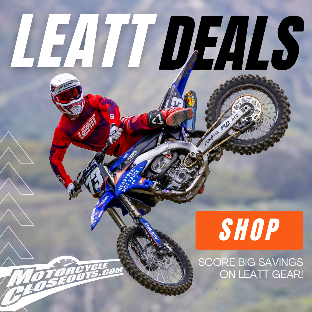 MotorcycleCloseouts Facebook ad: Shop Motorcycle Closeout Gear