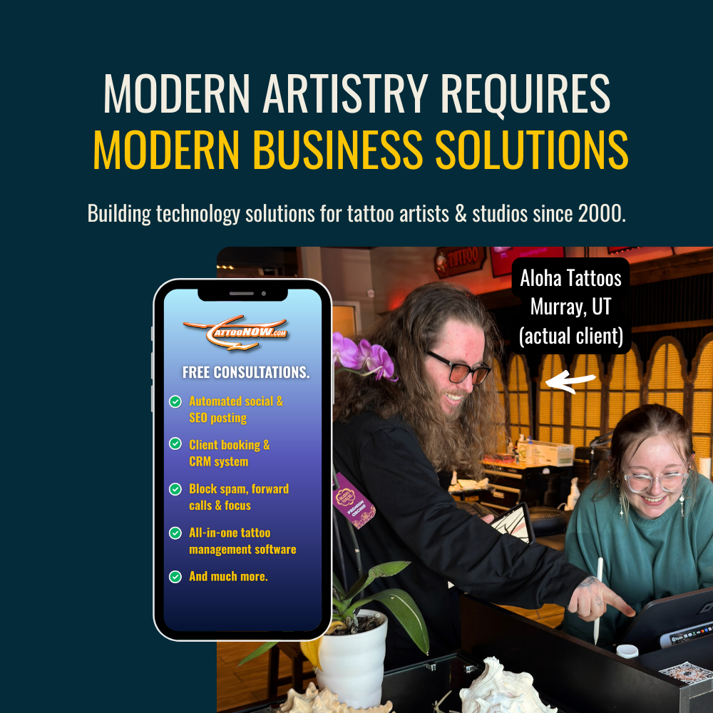 TattooNOW Facebook ad: TattooNOW - management software, events, and online…
