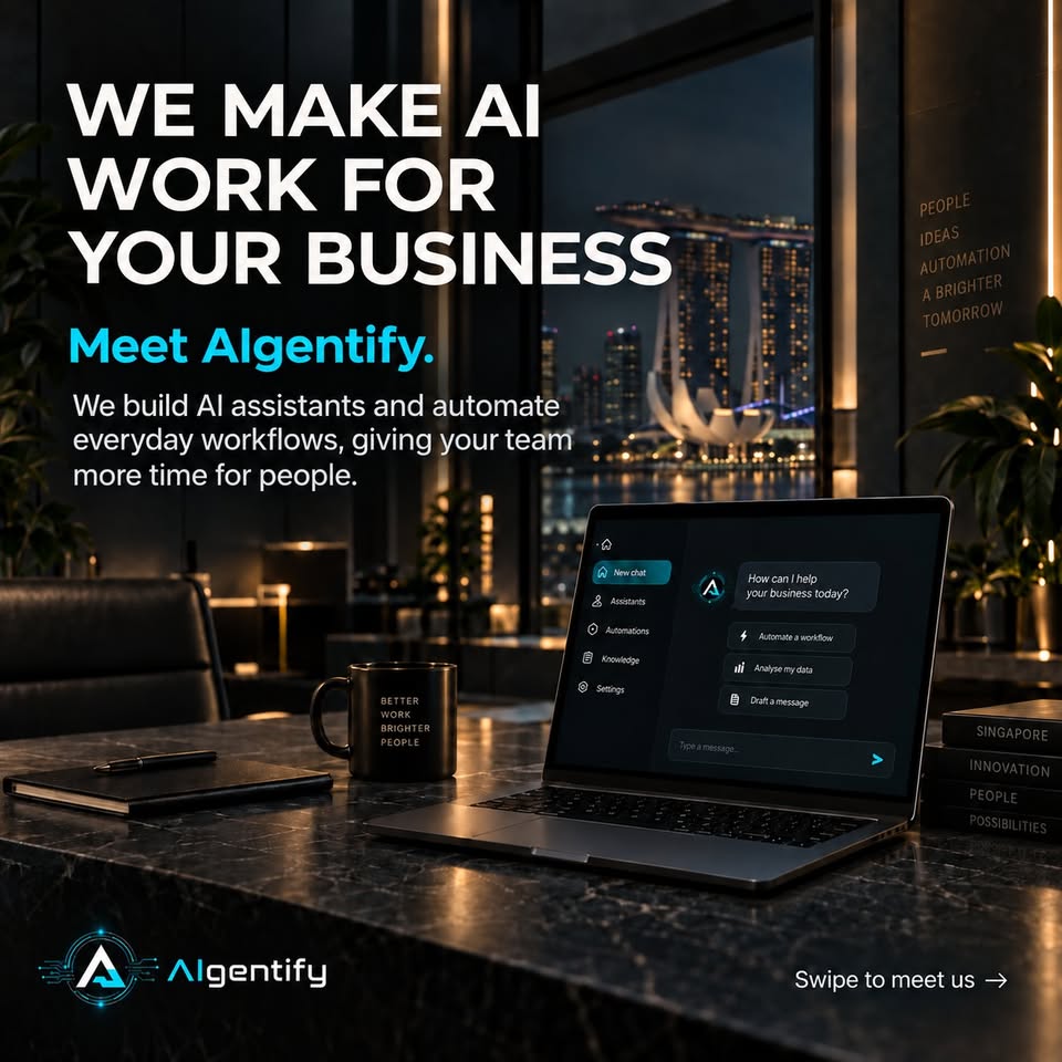 AIgentify Facebook ad: AIgentify, Practical AI Solutions for Growing Businesses