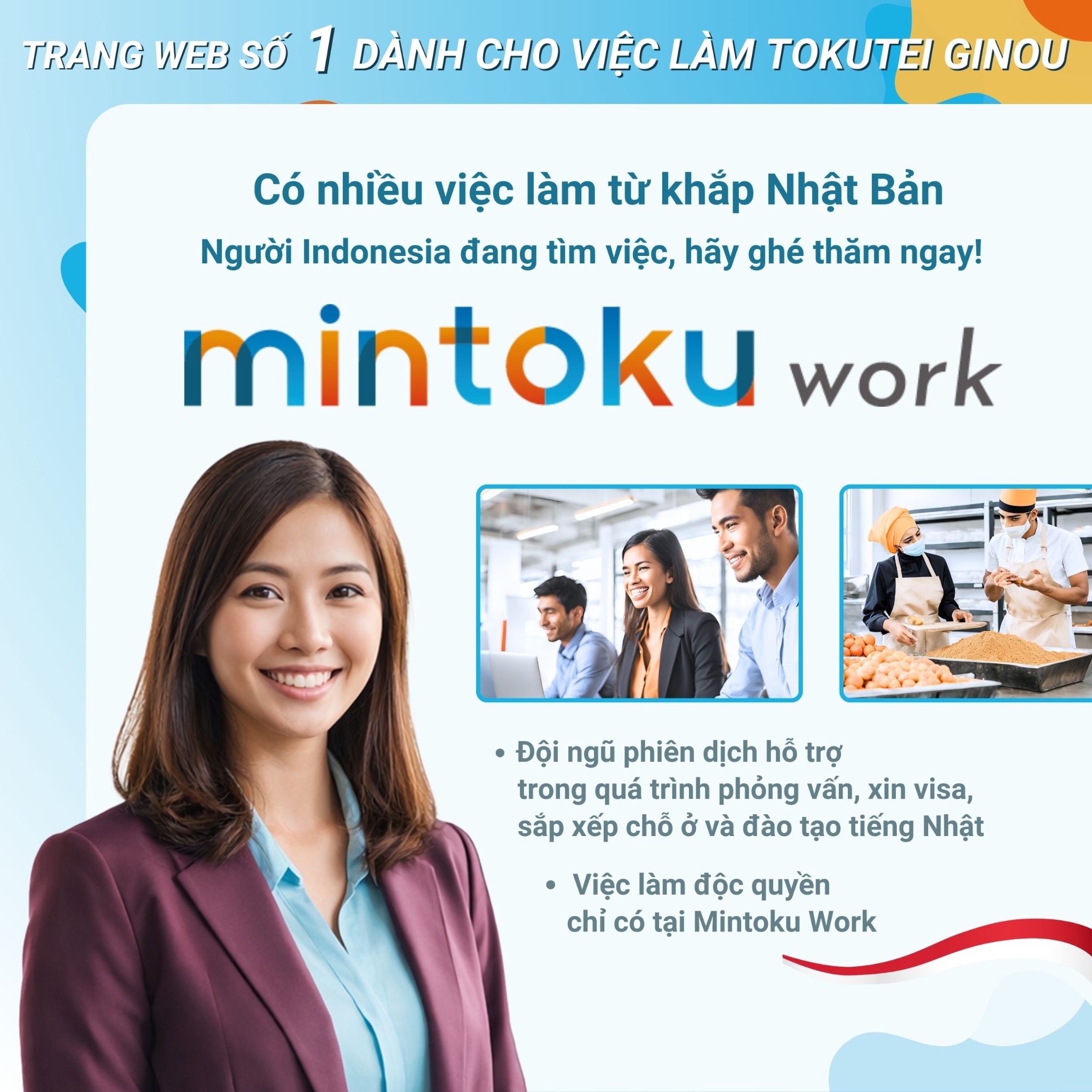 MintokuWork Japan - Vietnamese Facebook ad: 【Mintoku Work】