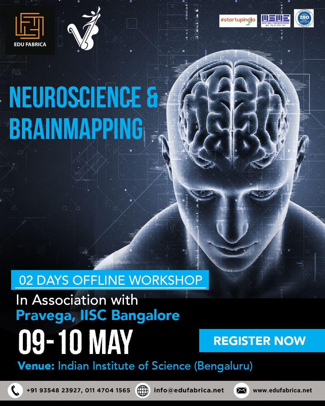 EduFabrica Facebook ad: Two Days Offline Workshop NEUROSCIENCE & BRAIN MAPPING…