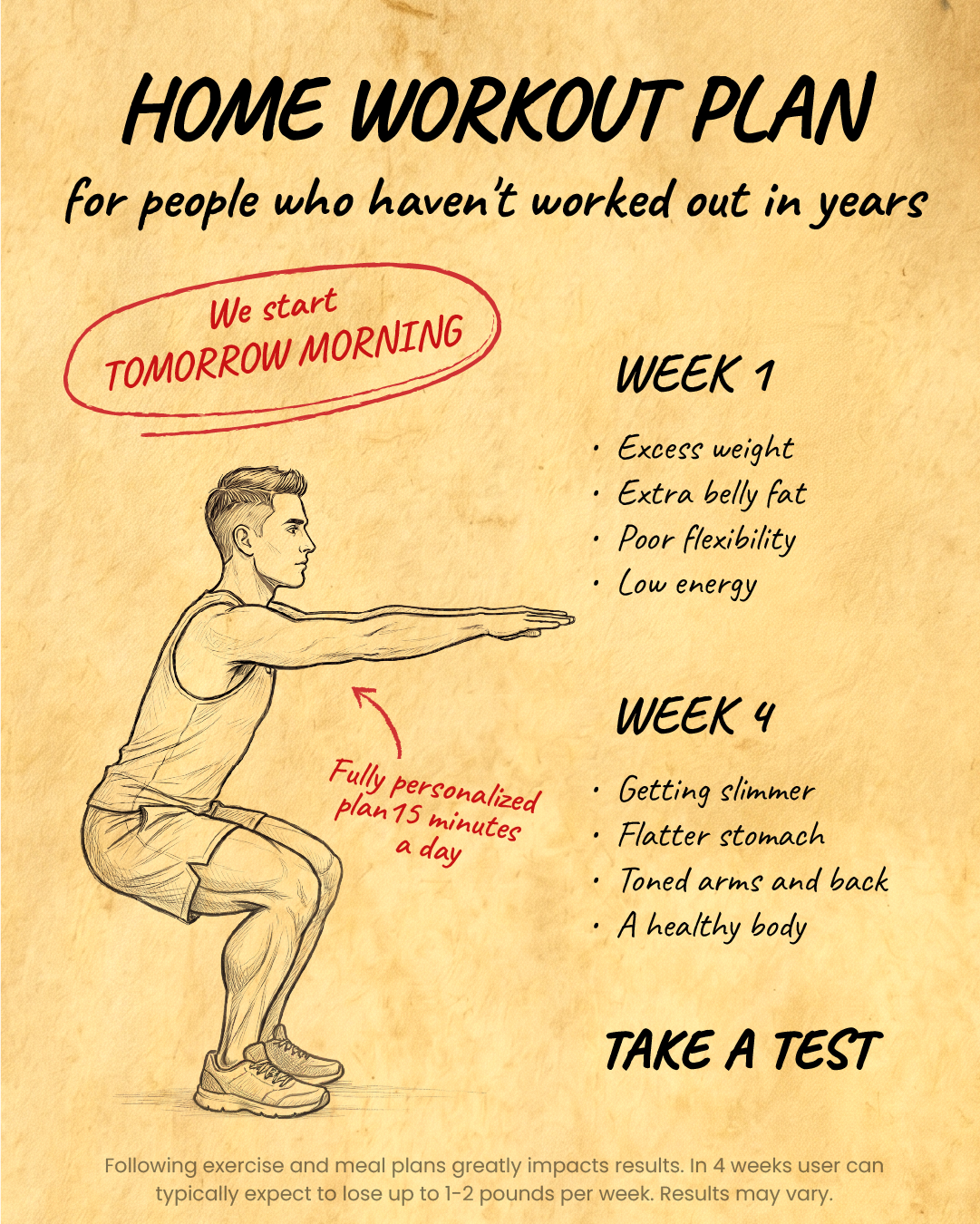 Male Calisthenics Challenge Facebook ad