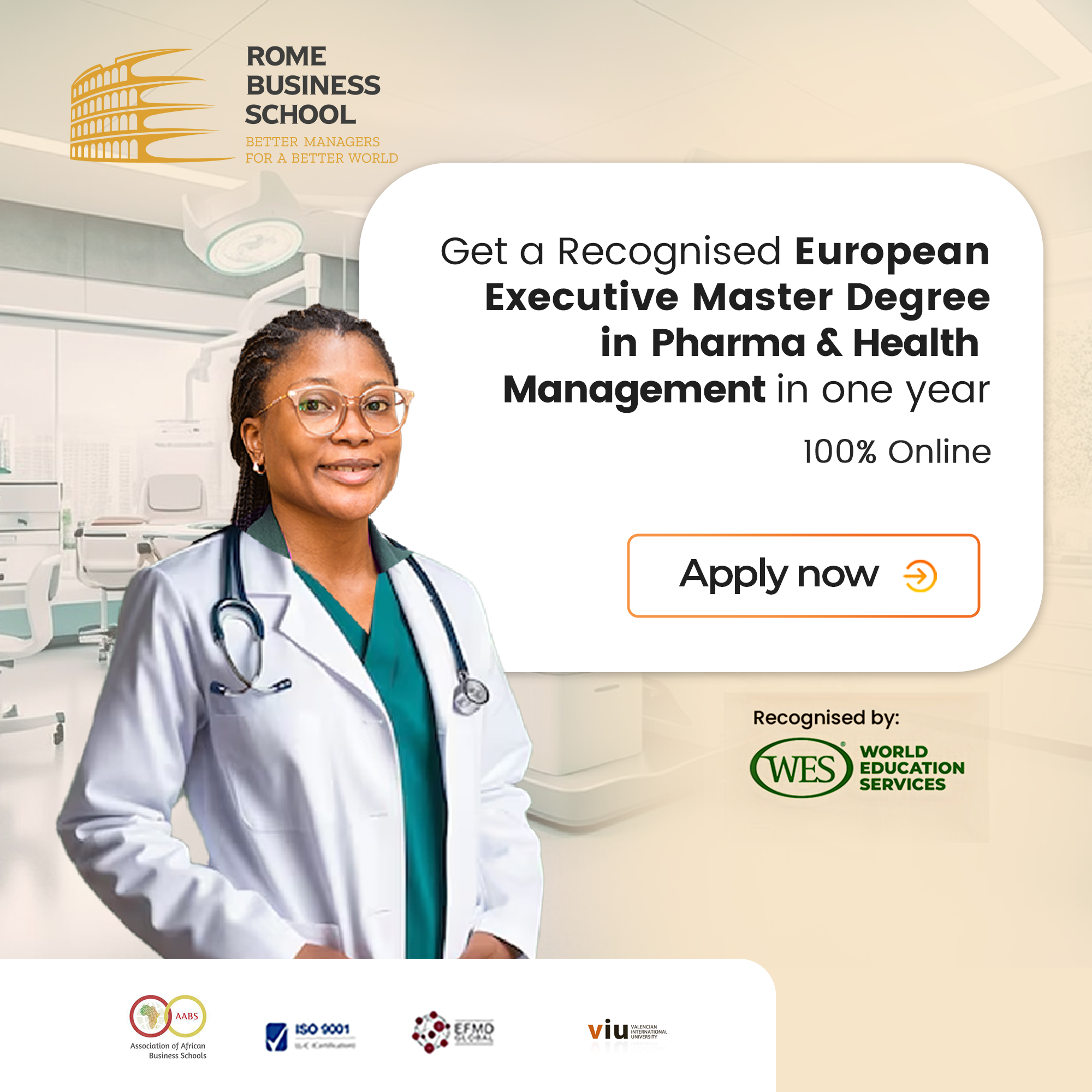 Rome Business School Nigeria Facebook ad