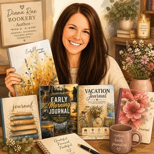 Diana Rae Bookery - Author Facebook ad: Diana Rae Bookery creates uplifting journals, notebooks…