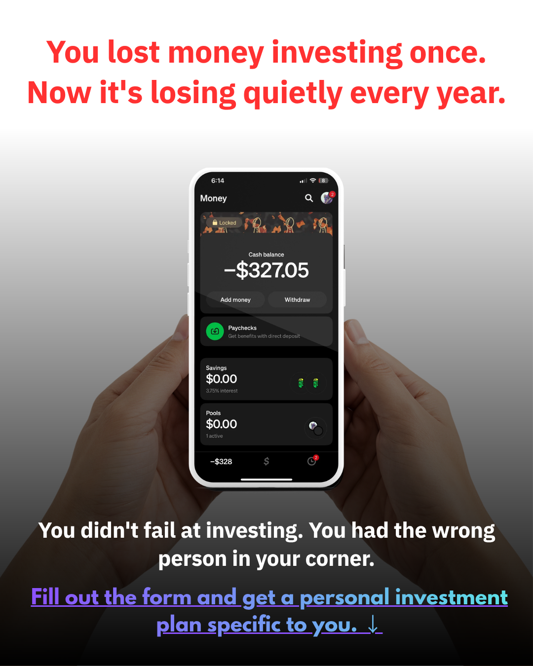 Affinity Alliance Facebook ad: You Were Sold a Product. Not a plan built for you.