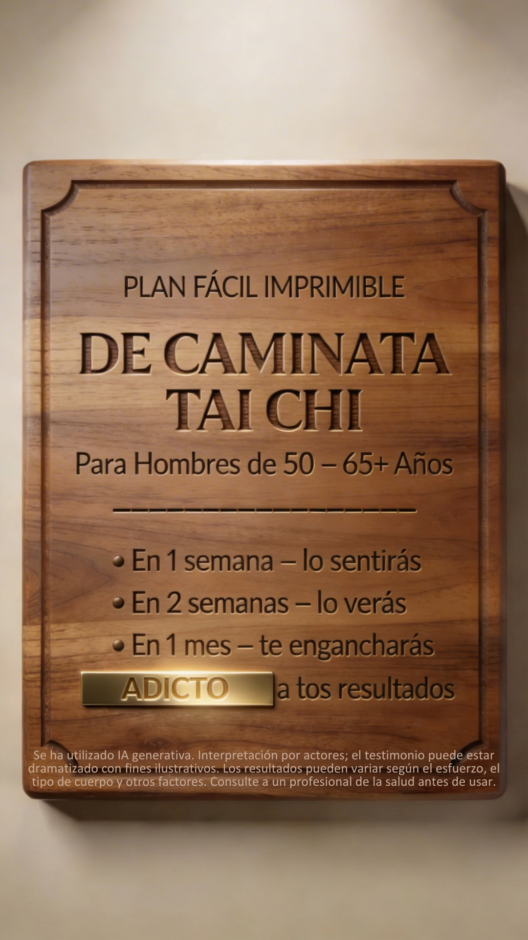 28 Day Tai Chi Walking Challenge Facebook ad: Muscle Charge