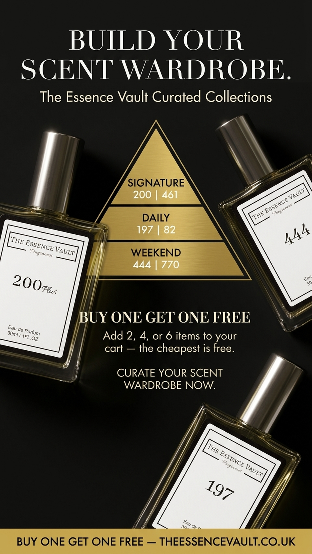 The Essence Vault Facebook ad from Mar 26, 2026
