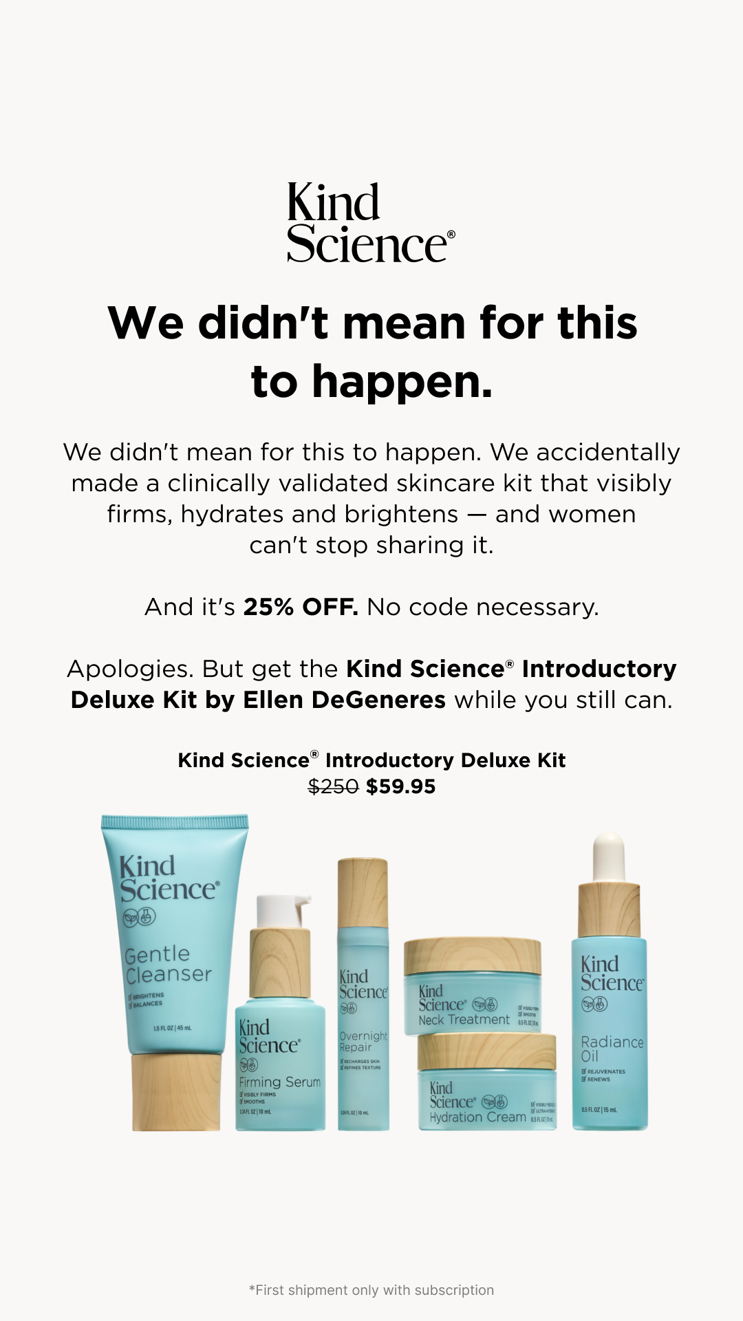 Kind Science Facebook ad
