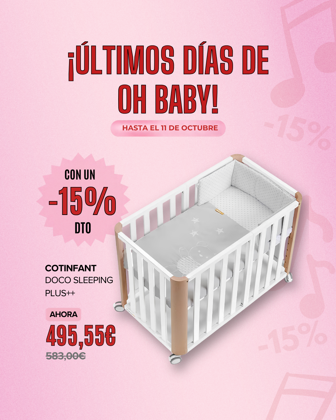 ALI Bebé Facebook ad: Cuna Doco Sleeping Plus++ de Cotinfant