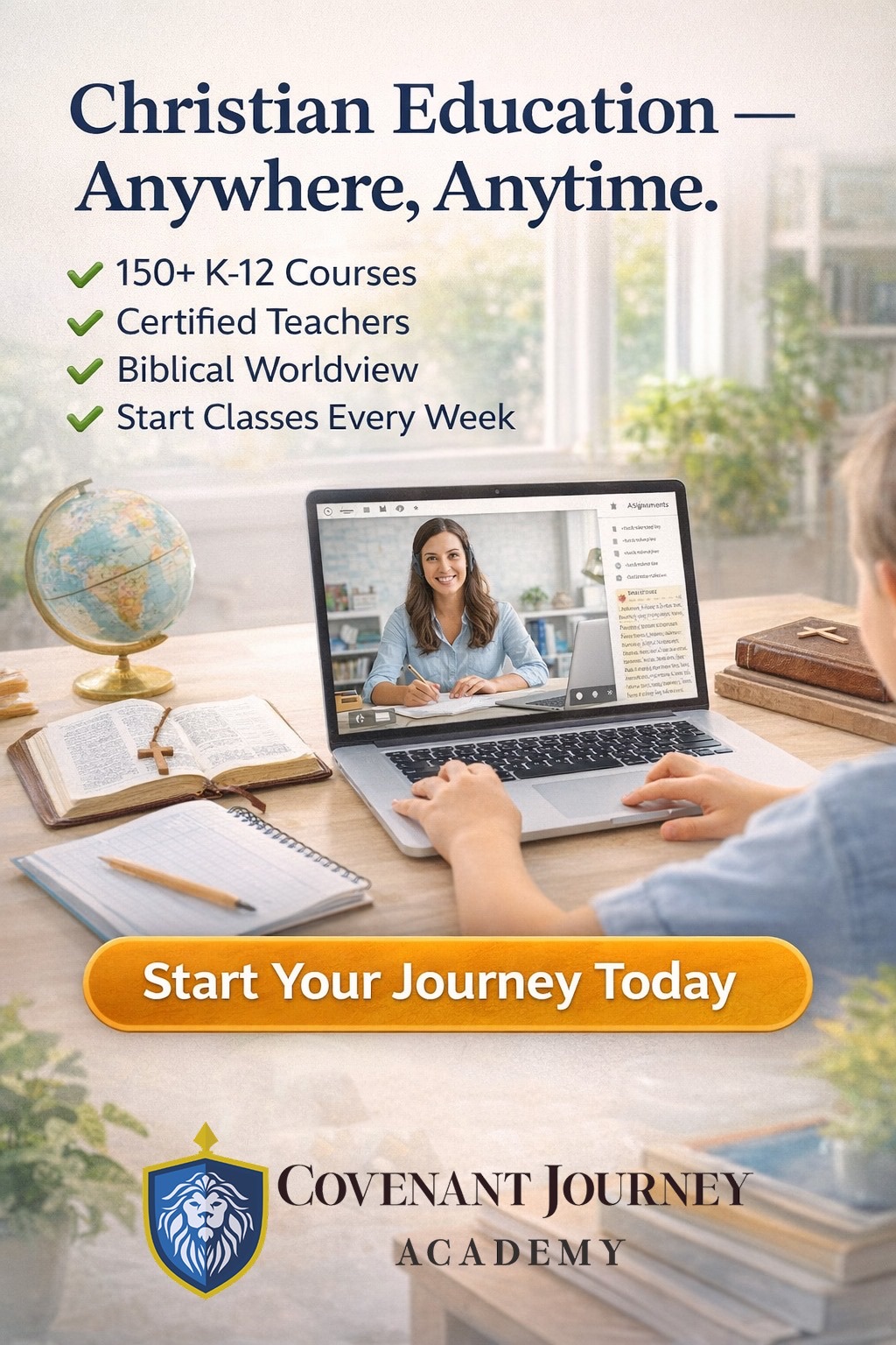 Covenant Journey Academy Facebook ad: Take back control of your child’s education-without the…