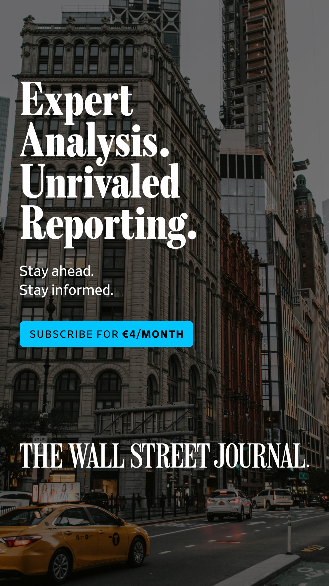 The Wall Street Journal Facebook ad