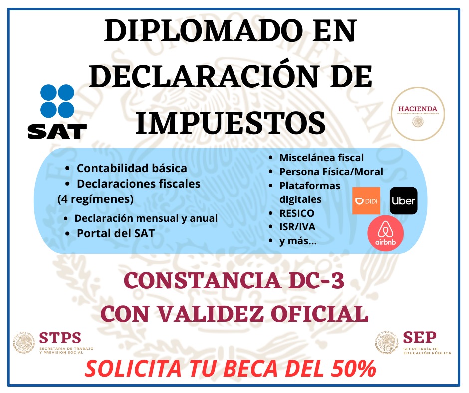 Diplomado Contabilidad MX Facebook ad: DIPLOMADO EN CONTABILIDAD Y DECLARACIÓN DE IMPUESTOS 2026