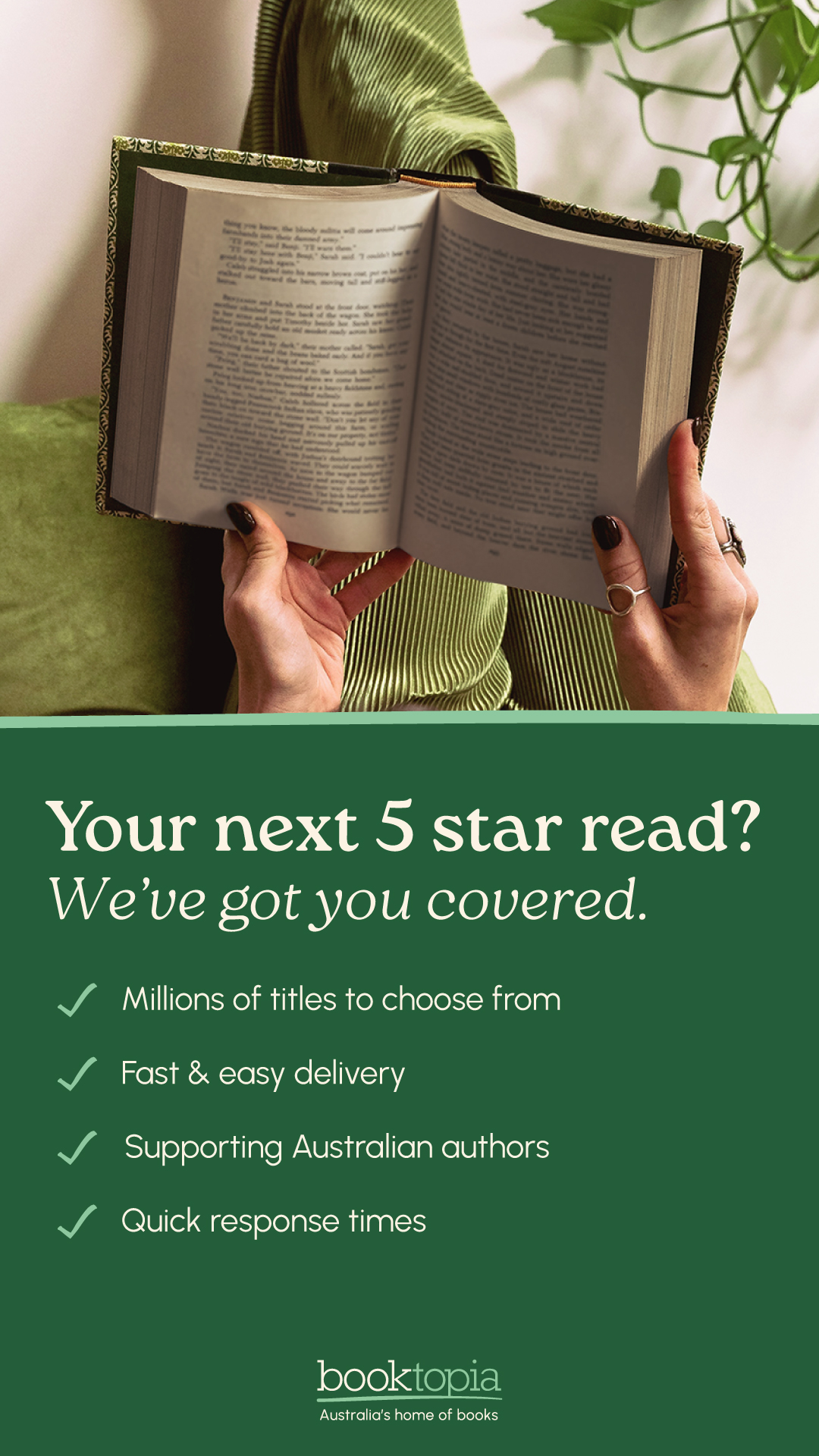 Booktopia Facebook ad