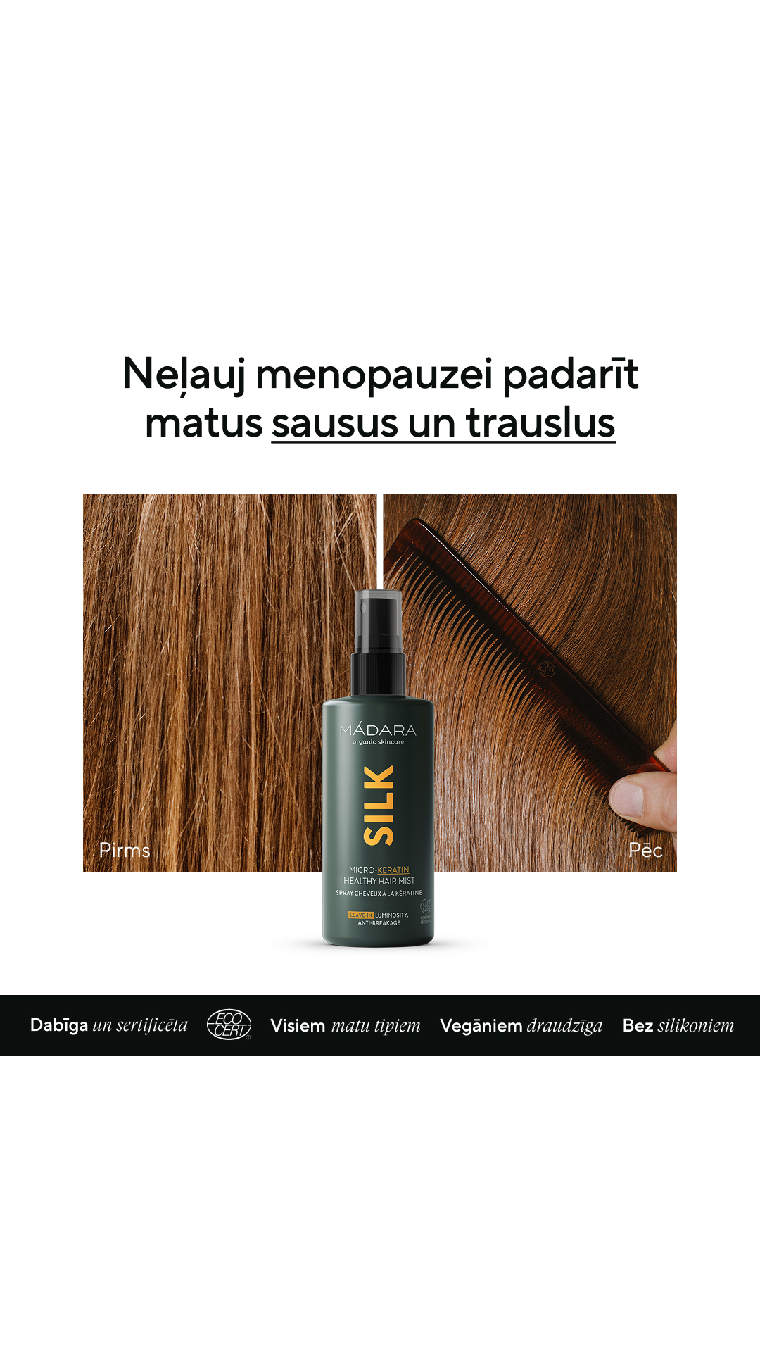 Mádara Organic Skincare Facebook ad