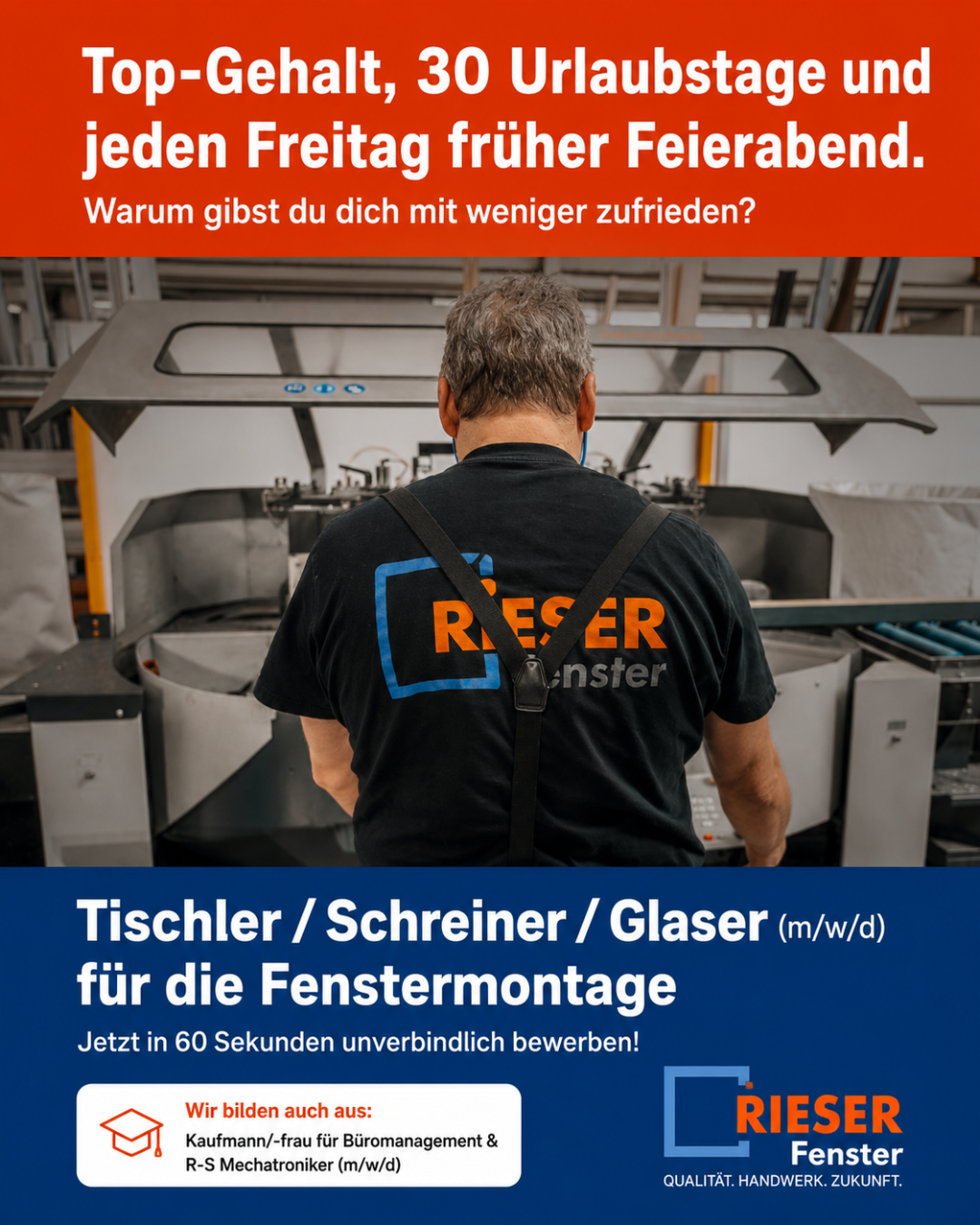 Rieser GmbH Facebook ad: Top-Job in der Region!