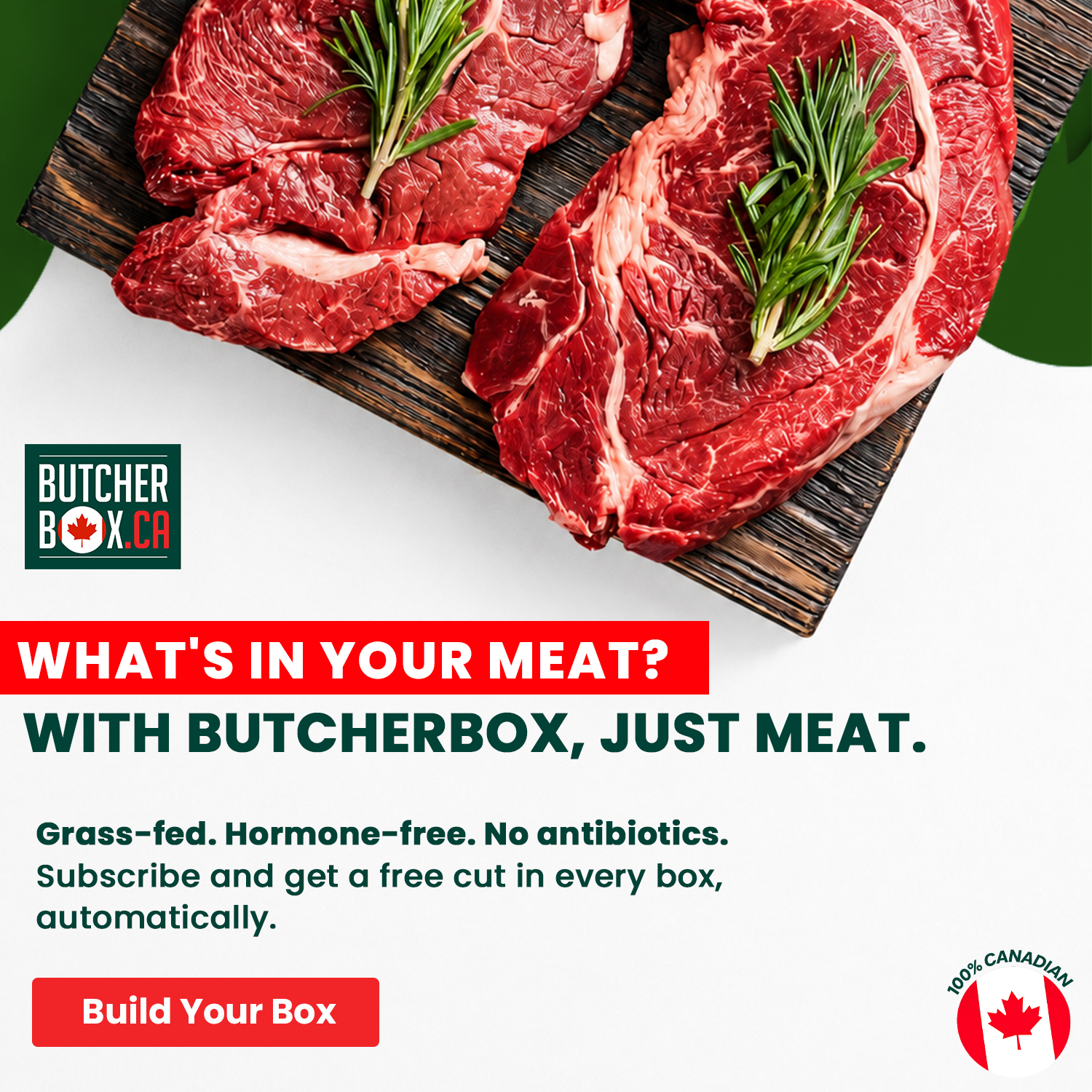 Butcher Box Facebook ad
