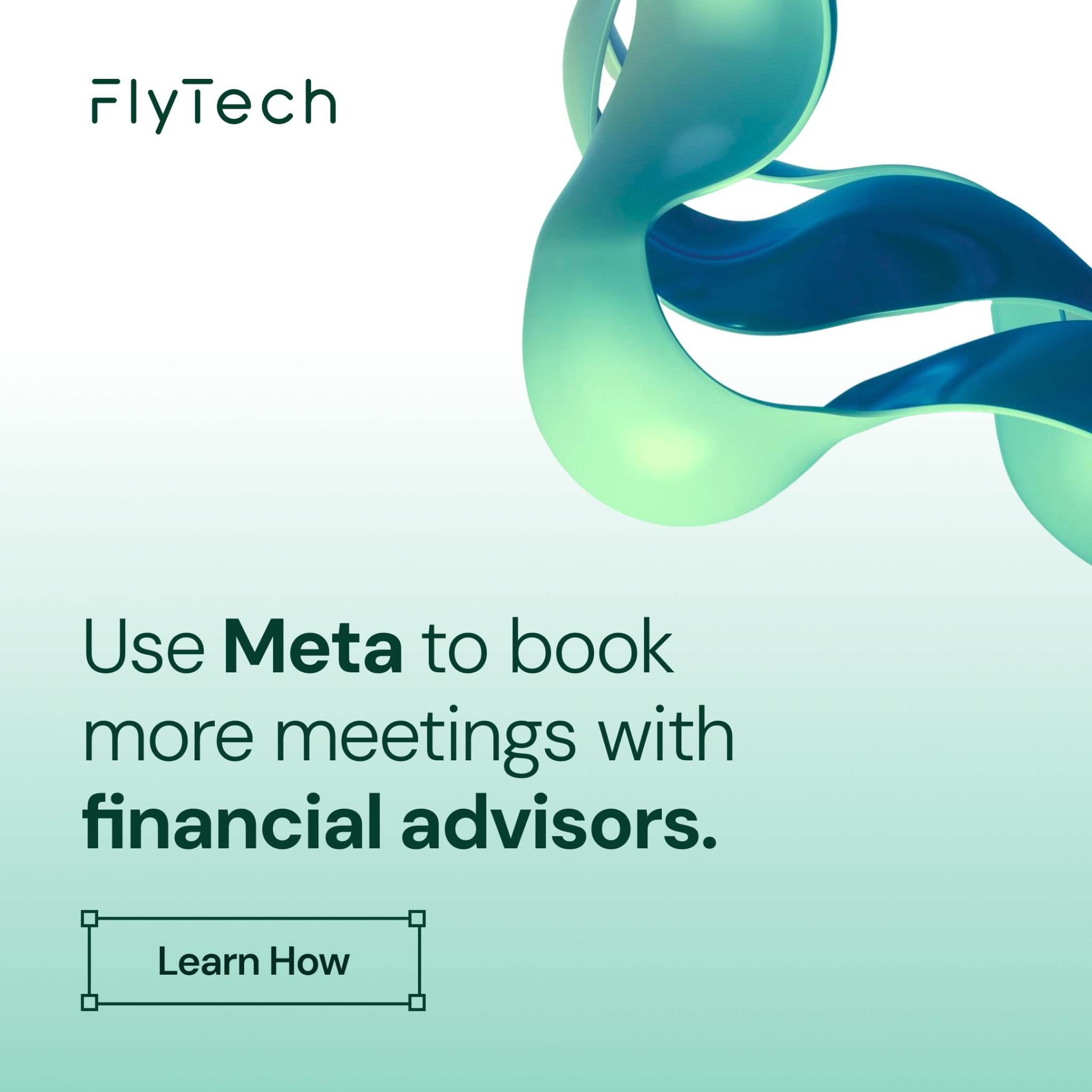 FlyTech Facebook ad: Book More Demos with Financial Advisors