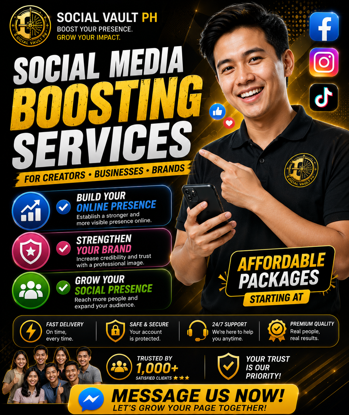 Social Vault Ph Facebook ad: Make a Better First Impression Online