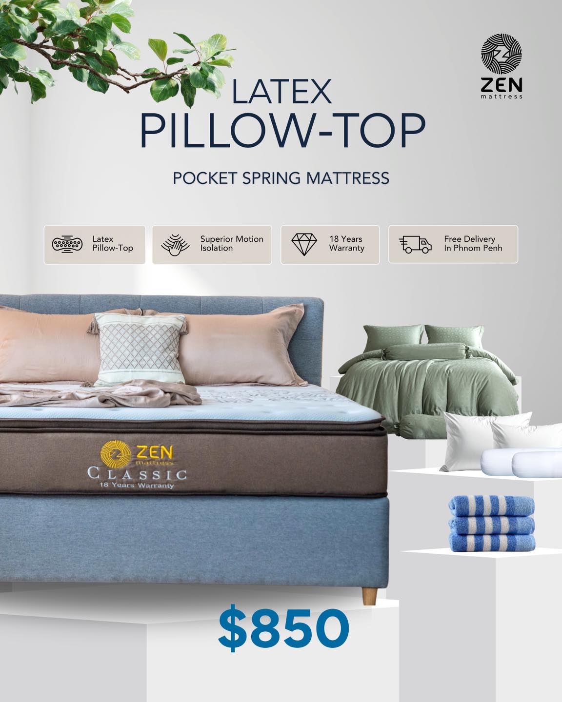ZEN Mattress ហ្សេនលក់ពូក Facebook ad