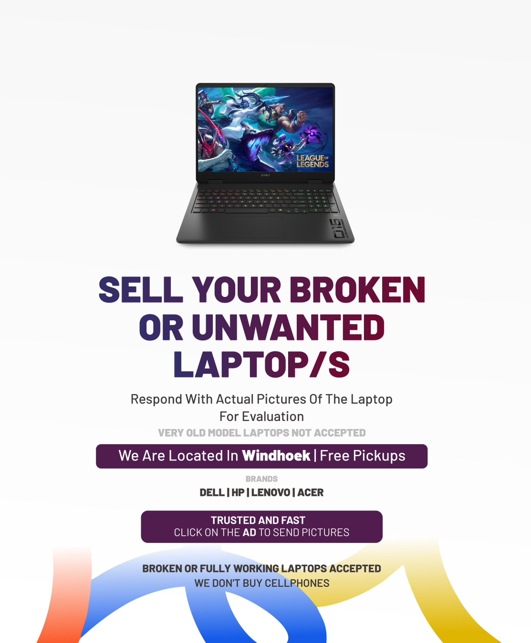 S P A C E D U S T I N D U S T R I E S PTY LTD Facebook ad: SELL YOUR UNWANTED LAPTOP | CASH