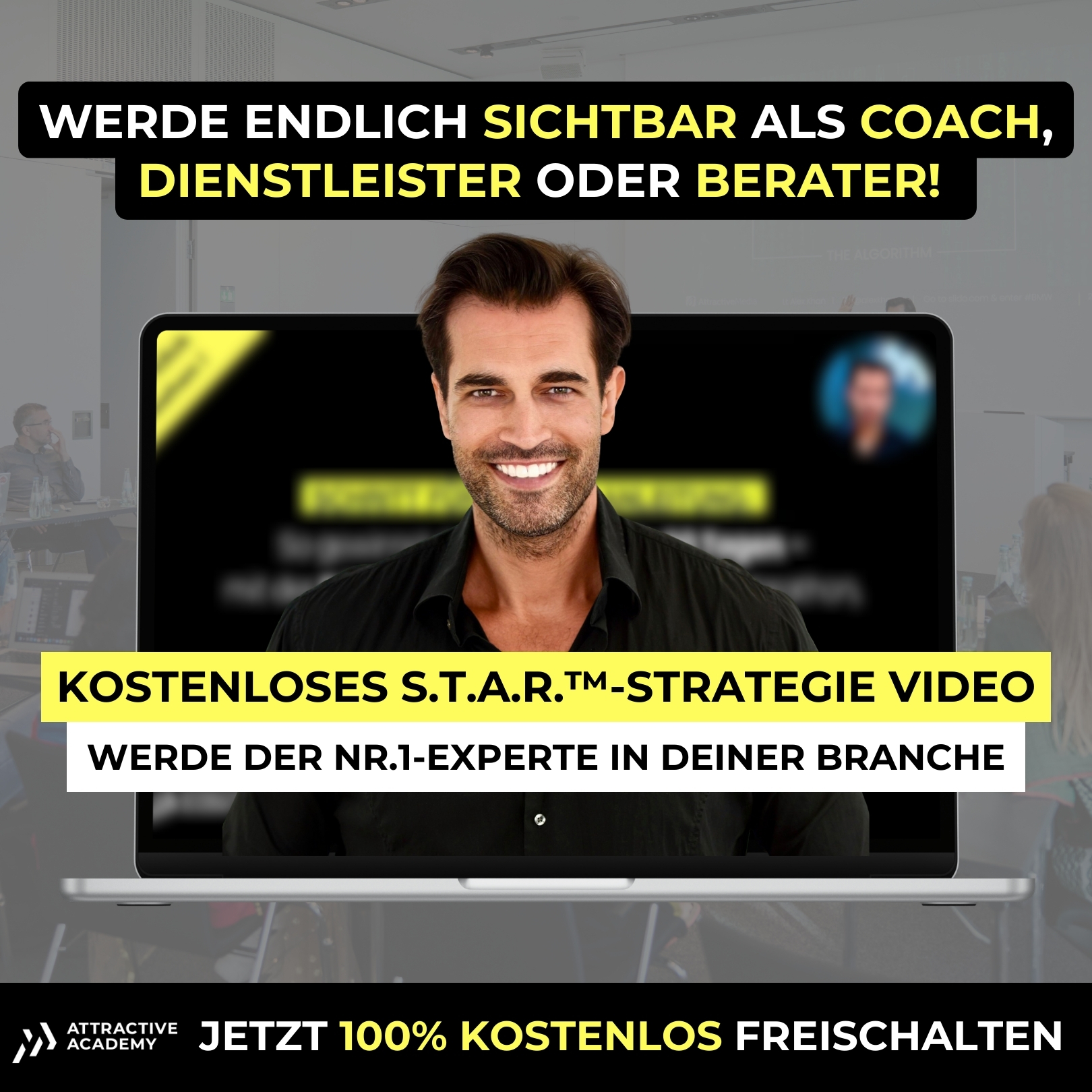 Alex Khan Facebook ad: S.T.A.R. Strategie: 30+ Anfragen in 90 Tagen