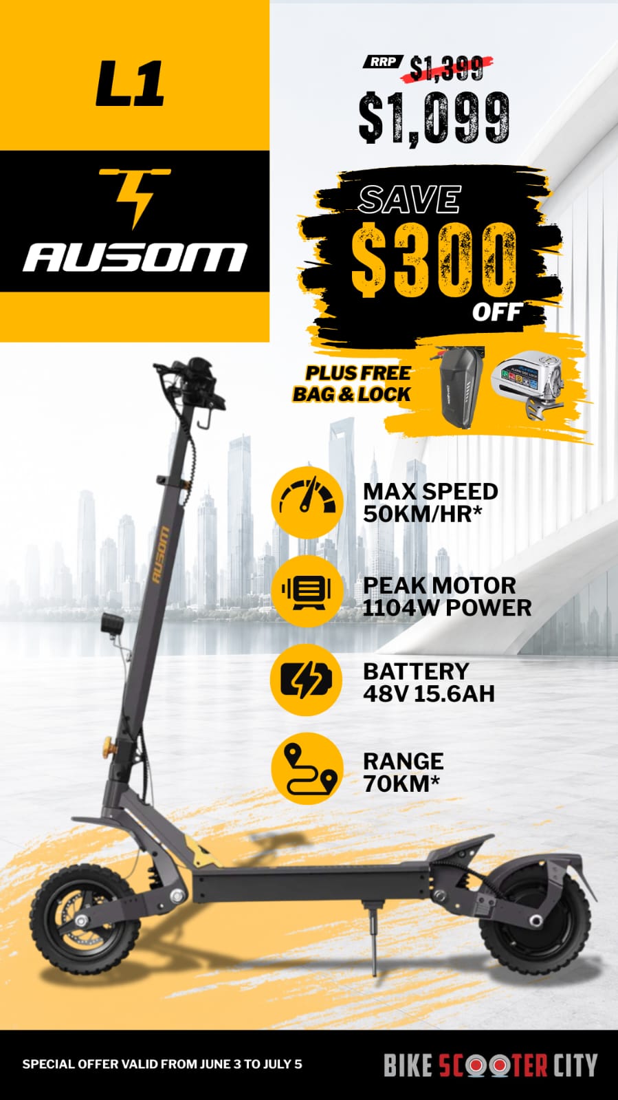 Bike Scooter City Facebook ad from Jun 3, 2026