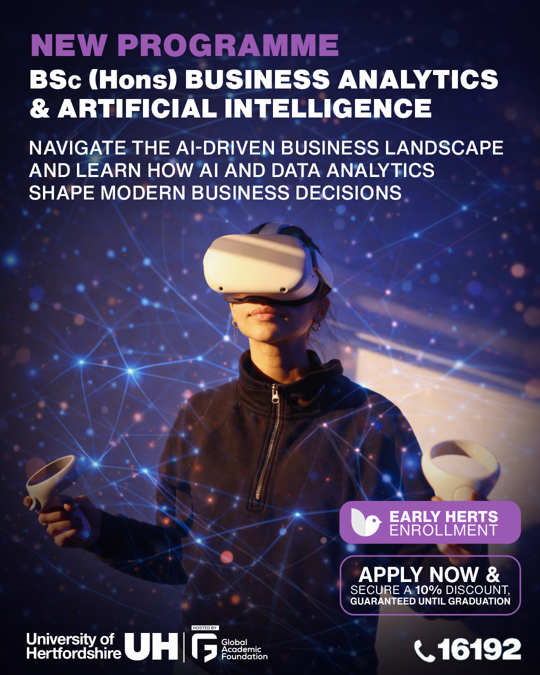 University of Hertfordshire hosted by GAF Facebook ad