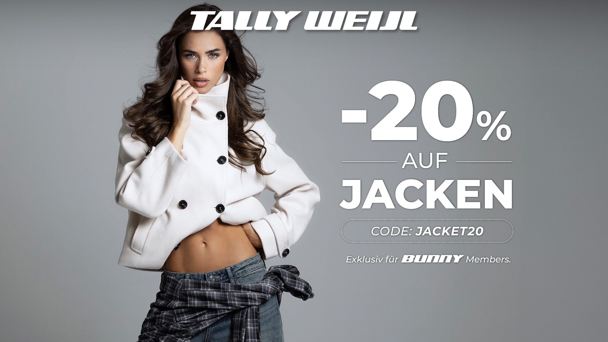 TALLY WEiJL Facebook ad: 20% Rabatt auf Outerwear