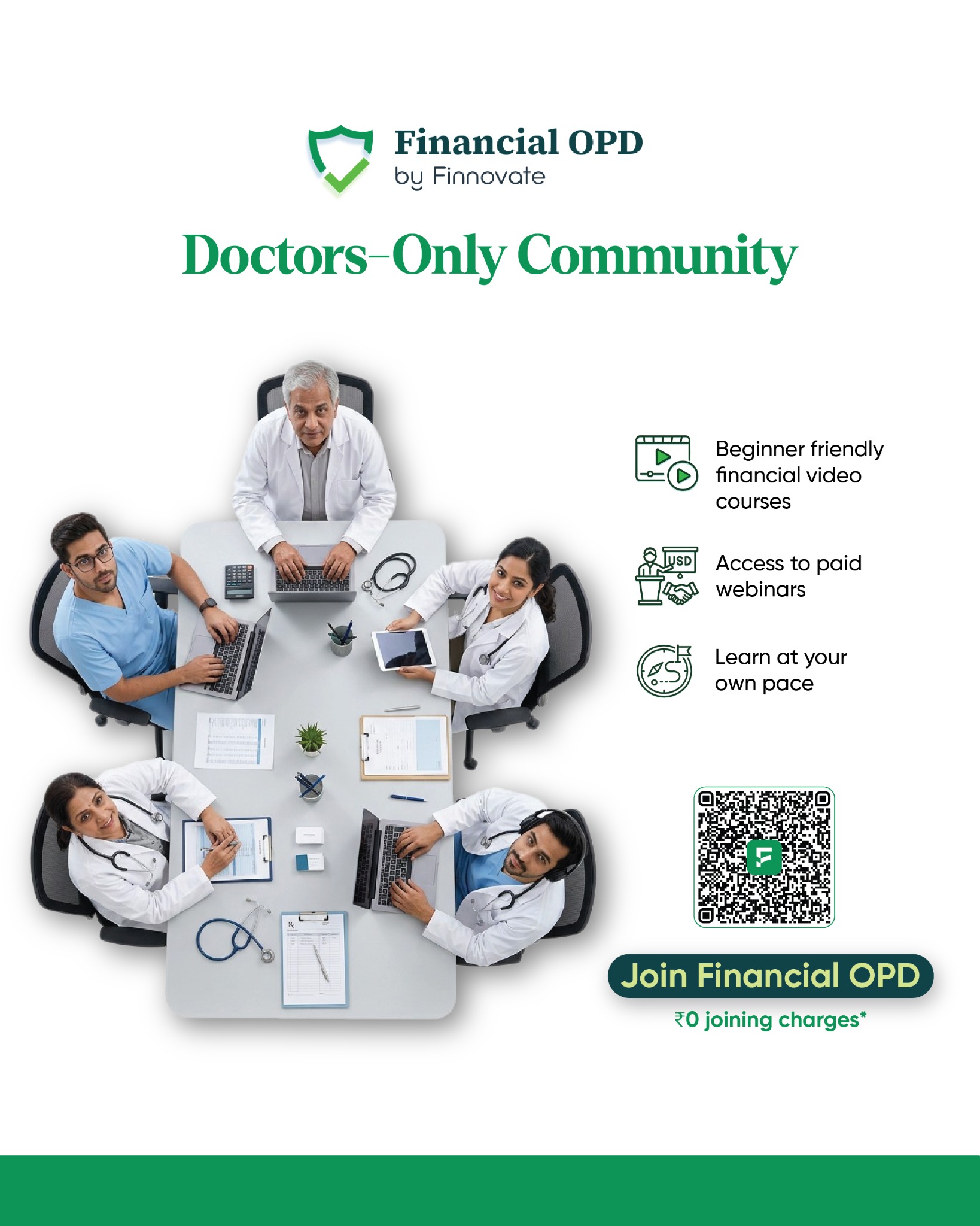 Financial OPD Facebook ad: Financial OPD - Exclusive Community For Doctors