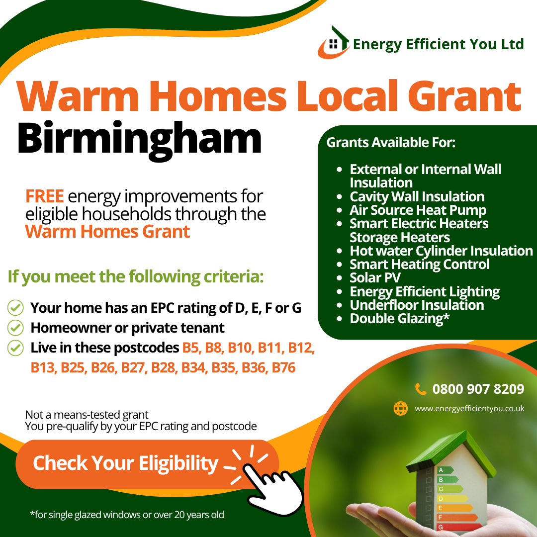 Energy Efficient You Ltd Facebook ad: Warm Homes Local Grant, Apply Today