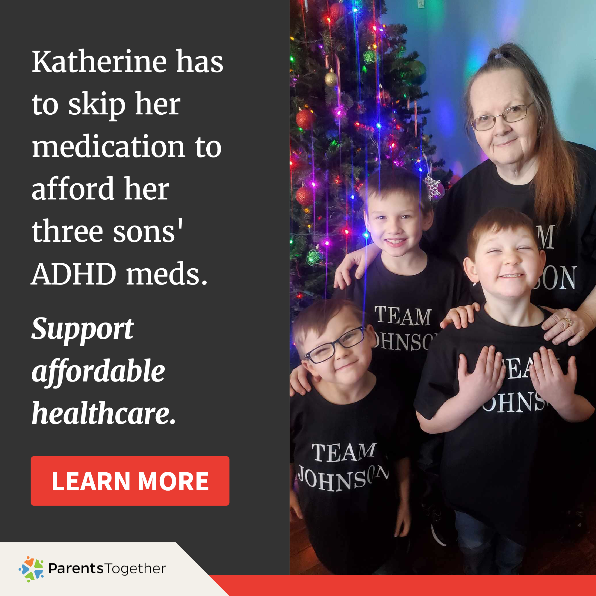 ParentsTogether Facebook ad: American families are making impossible healthcare choices.