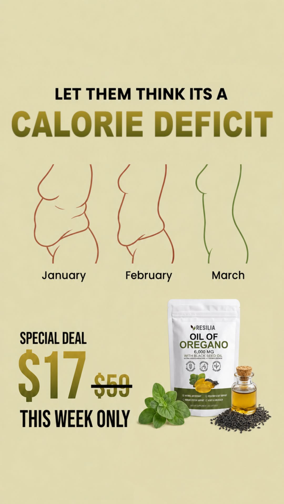 Belly Better Daily Facebook ad: Oregano Oil, Finally Done Right
