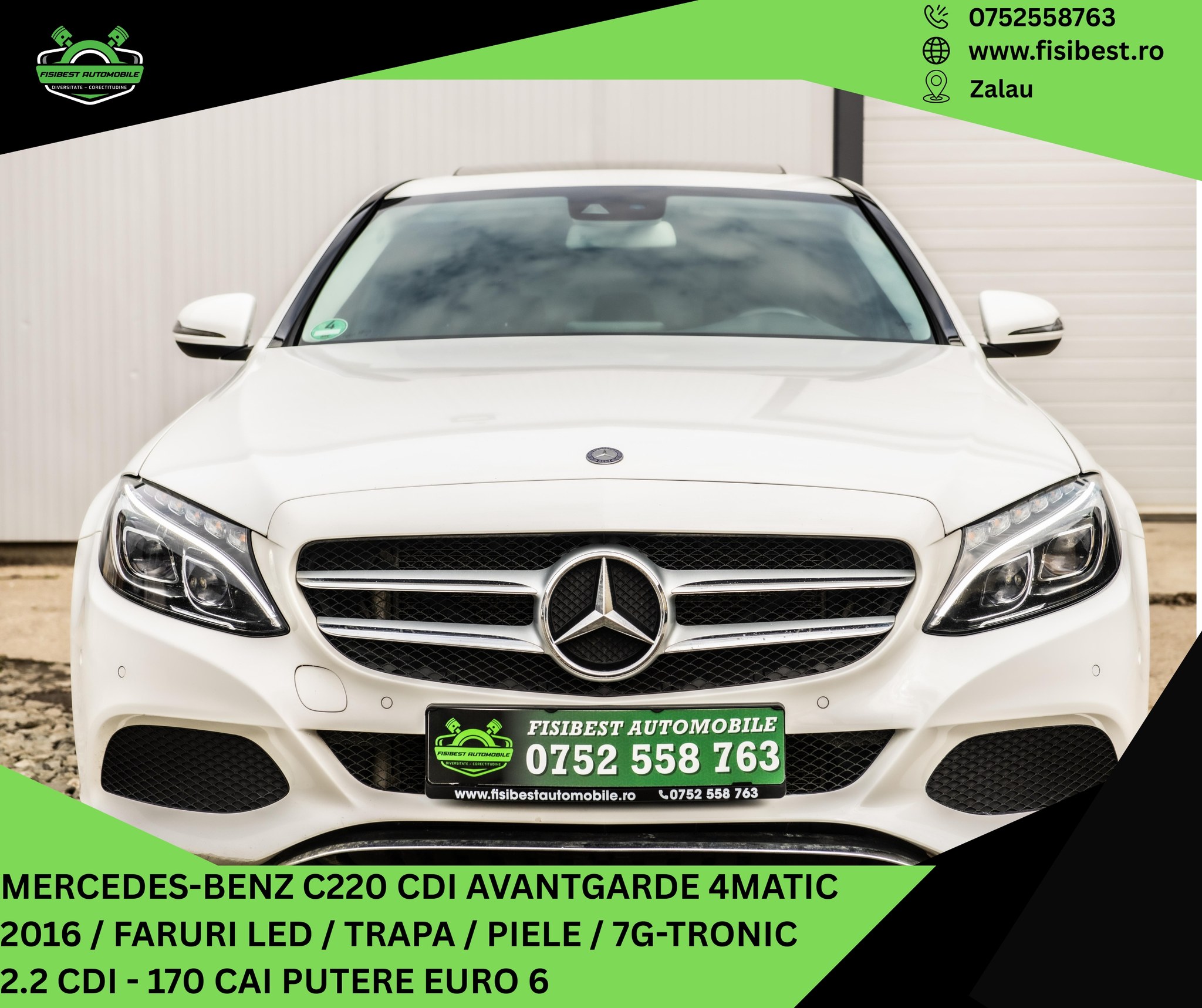 FisiBest Automobile Facebook ad: Mercedes-Benz C220 CDI Avantgarde 4Matic 2016 Garantie…