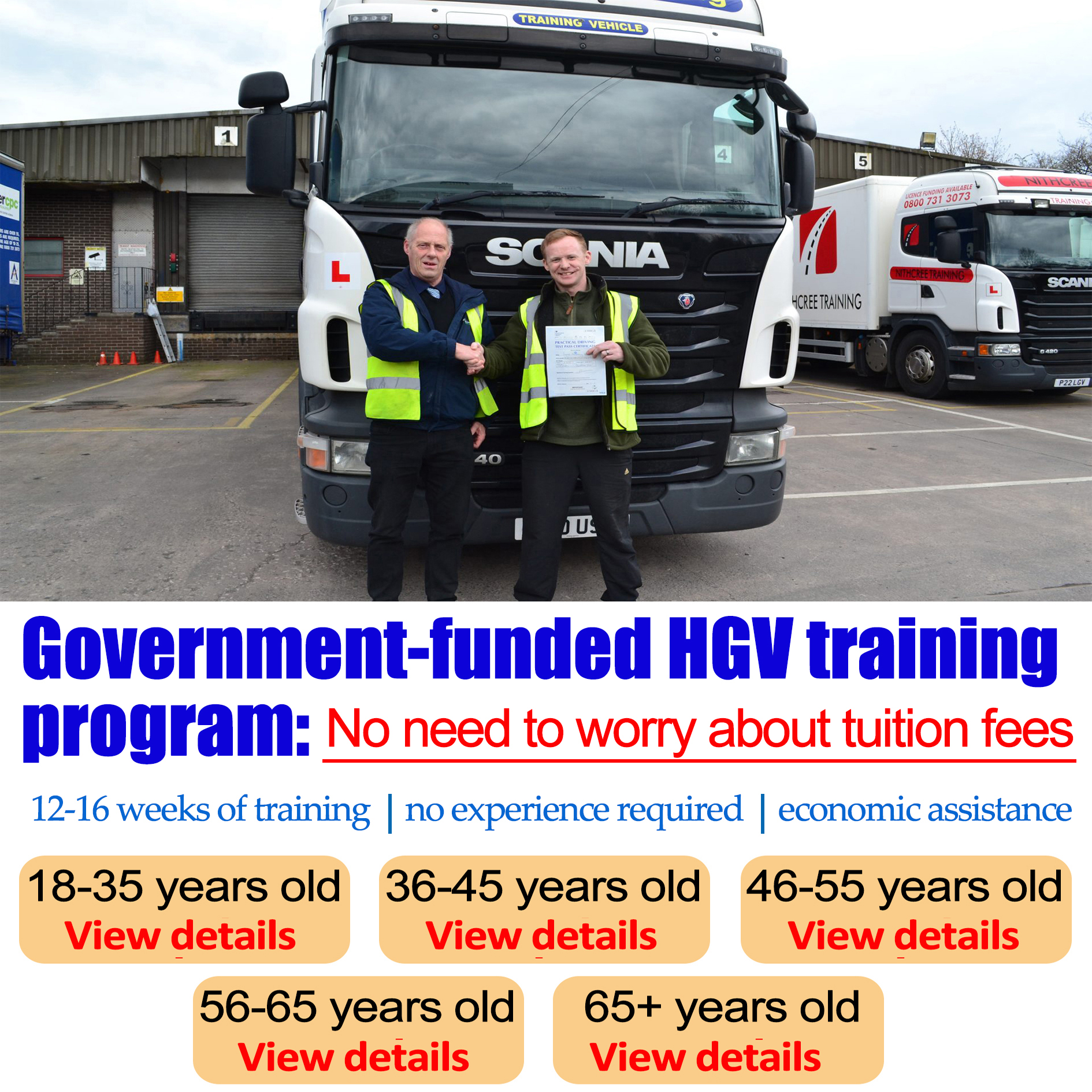 Online Education Facebook ad: HGV Training Program