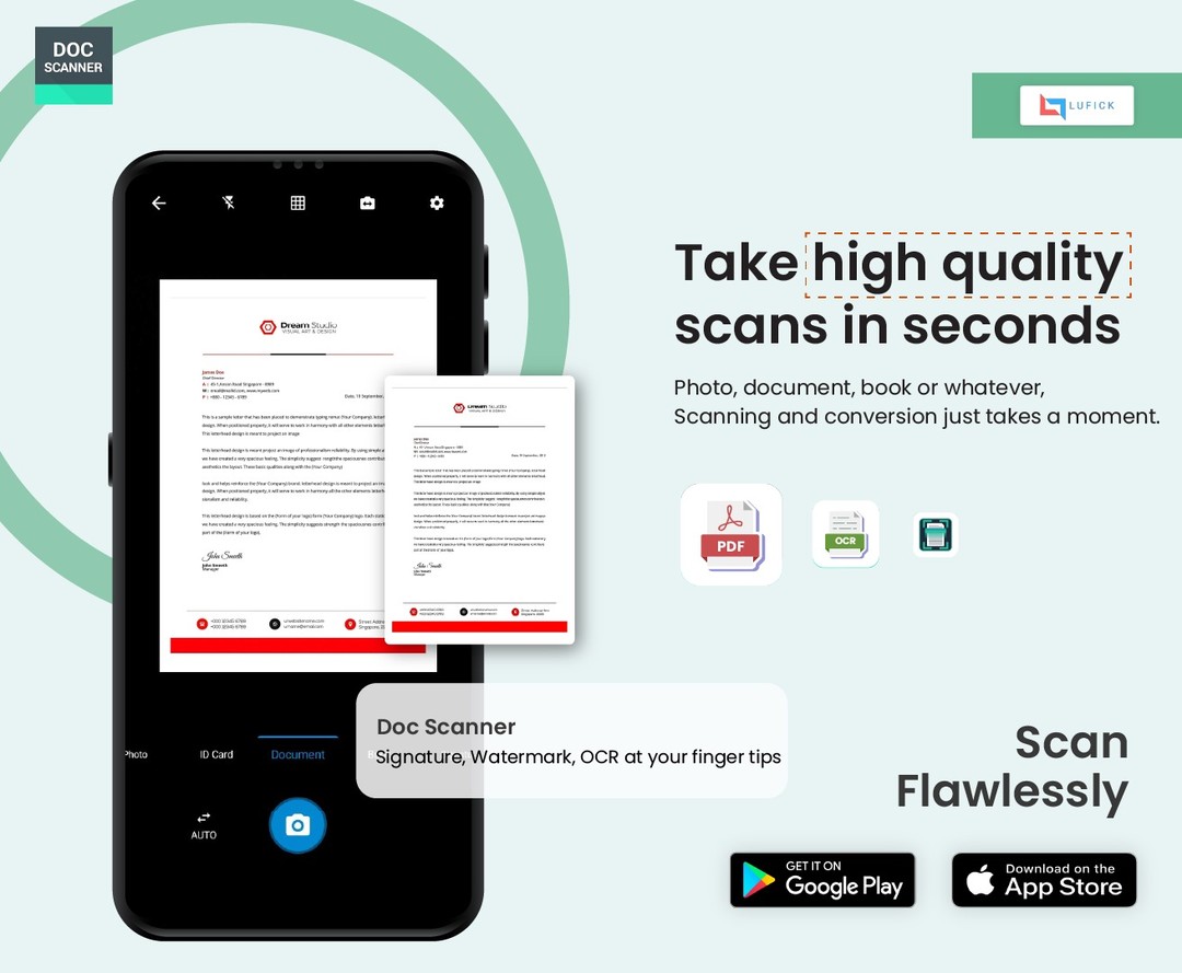 Document Scanner Facebook ad: Document Scanner - PDF Creator